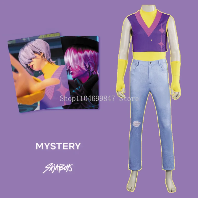 Kpop شيطان الصيادين الطفل ساجا جينو آبي سر الرومانسية ساجا بنين تأثيري حلي شعر مستعار قبعة مجموعة كاملة أنيمي فيلم موحد هالوين #4