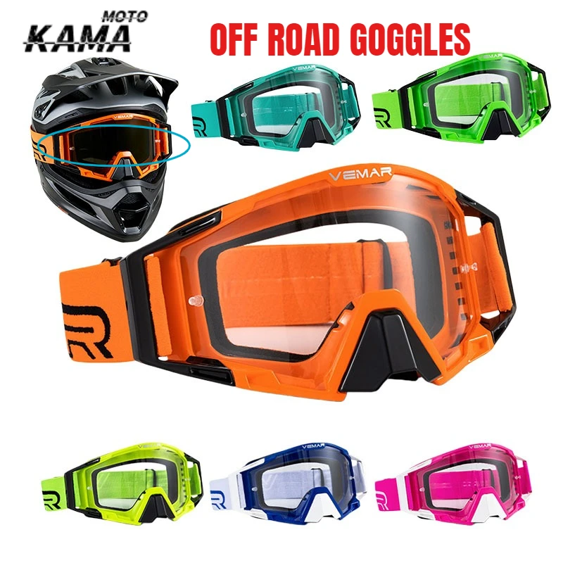 

Colorful Motorcycle Goggles Glasses Windproof Motocross Sunglasses Ski Off-road Helmet Glasses Cycling Racing High Quality
