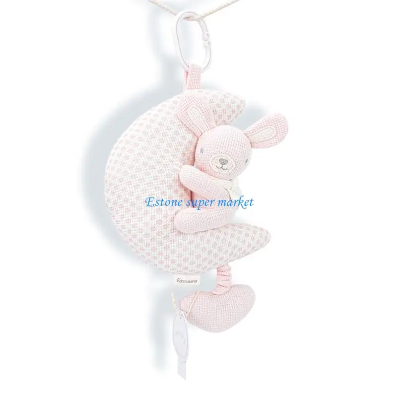 090B Leichtes Baby-Entwicklungsspielzeug, Hörstimulation, Hängeglocke, Baumwolle, Waffel-Design, Mobile