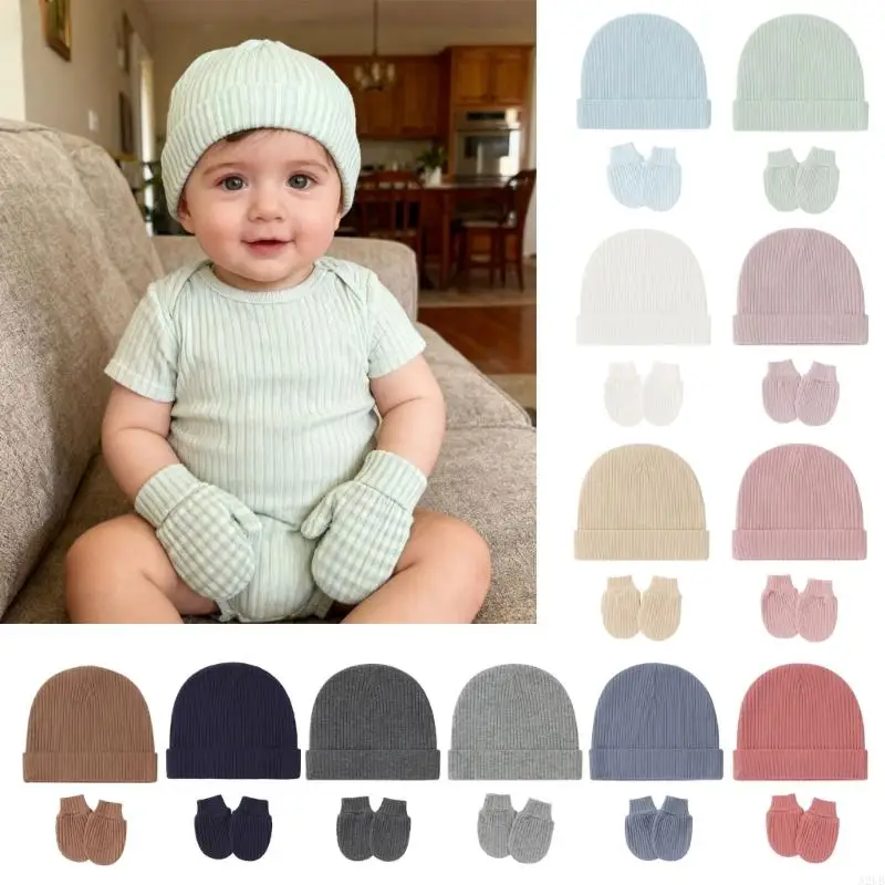 

Детские шапочки, шапки и варежки, зимняя шапка, перчатки, комплект без царапин для малышей, унисекс, хлопковая детская шапка