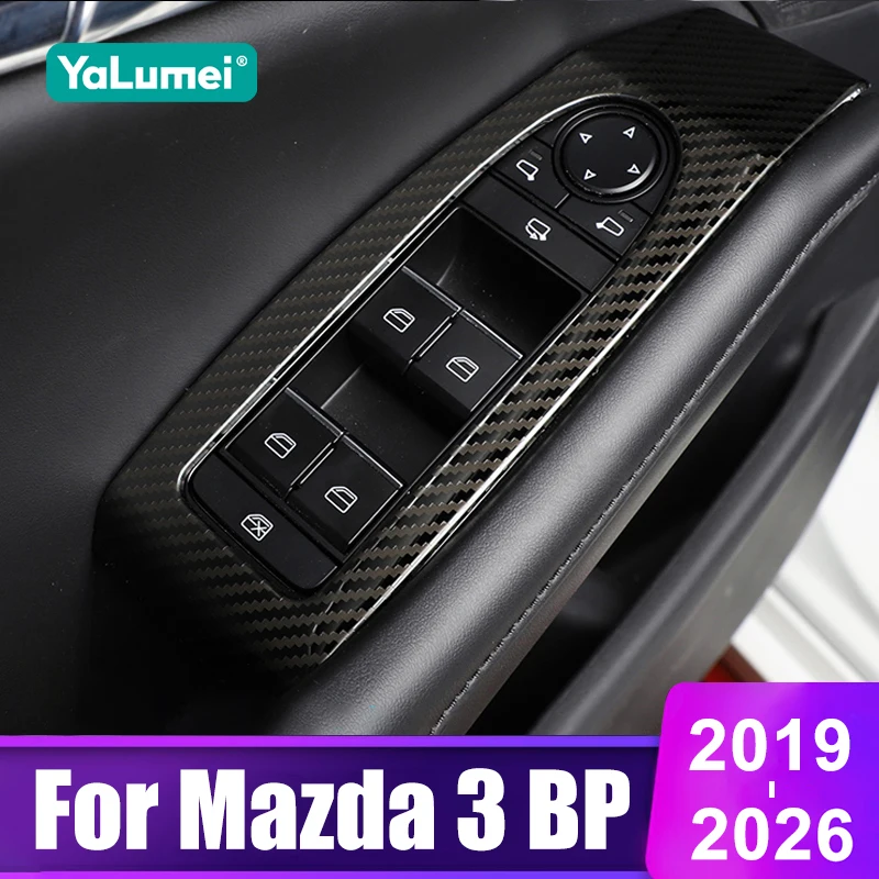 For Mazda 3 BP Alexa 2019 2020 2021 2022 2023 2024 2025 2026 Accessories Car Door Window Glass Lift Switch Button Cover