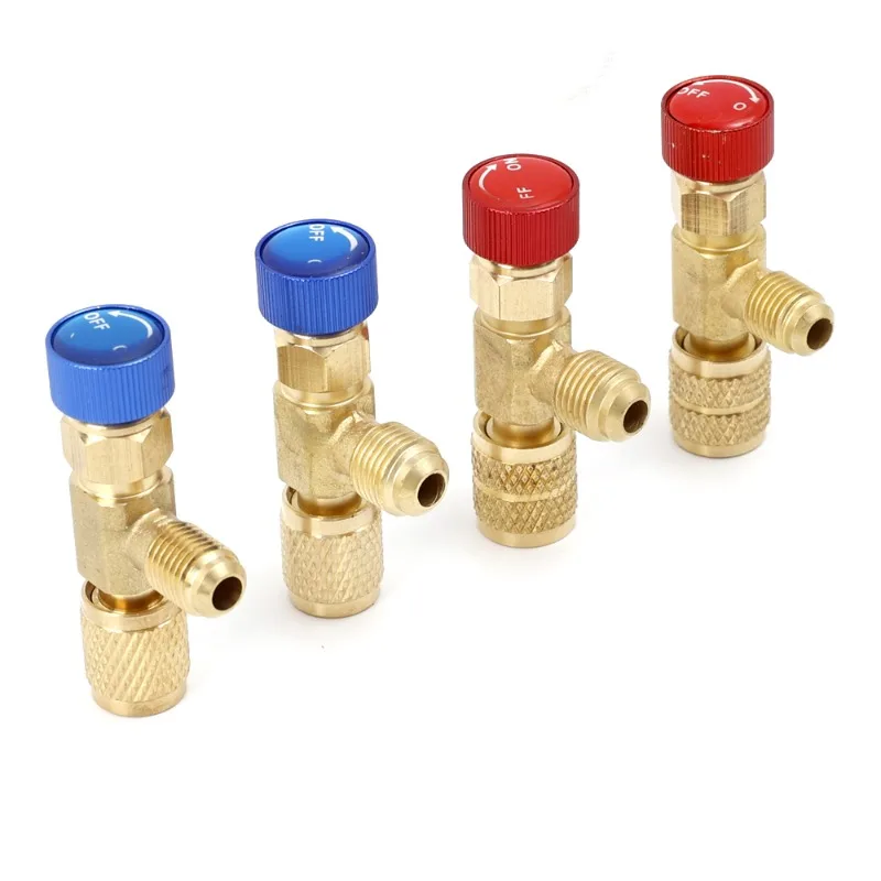 Ar condicionado Safety Valve Adapter, Refrigeração Tool, Carregamento de cobre, R410A, R22