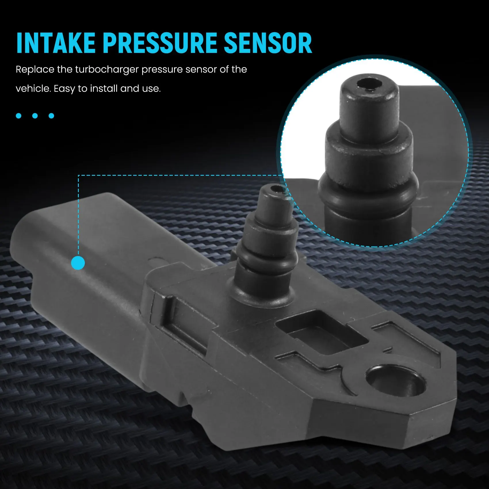 

2.5BAR Manifold Turbo Boost Pressure MAP Sensor For 2004-2014 1007 206 307 407 CC SW 607 807 1.6 2.0 HDI 9639469280 1231