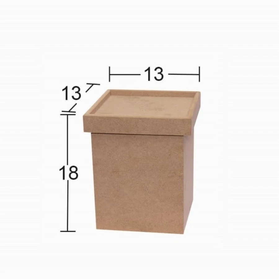 KU385 large storage box, unpainted raw wooden Mdf box