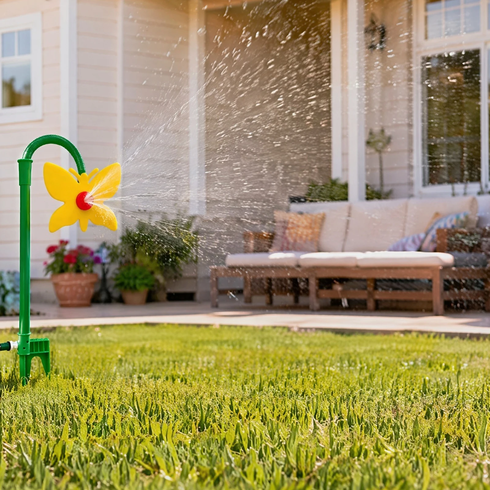 Crazy Dancing Butterfly Water Sprinklers Funny Butterfly Lawn Irrigation Sprinkler for Outdoor Summer Yard Watering Playing