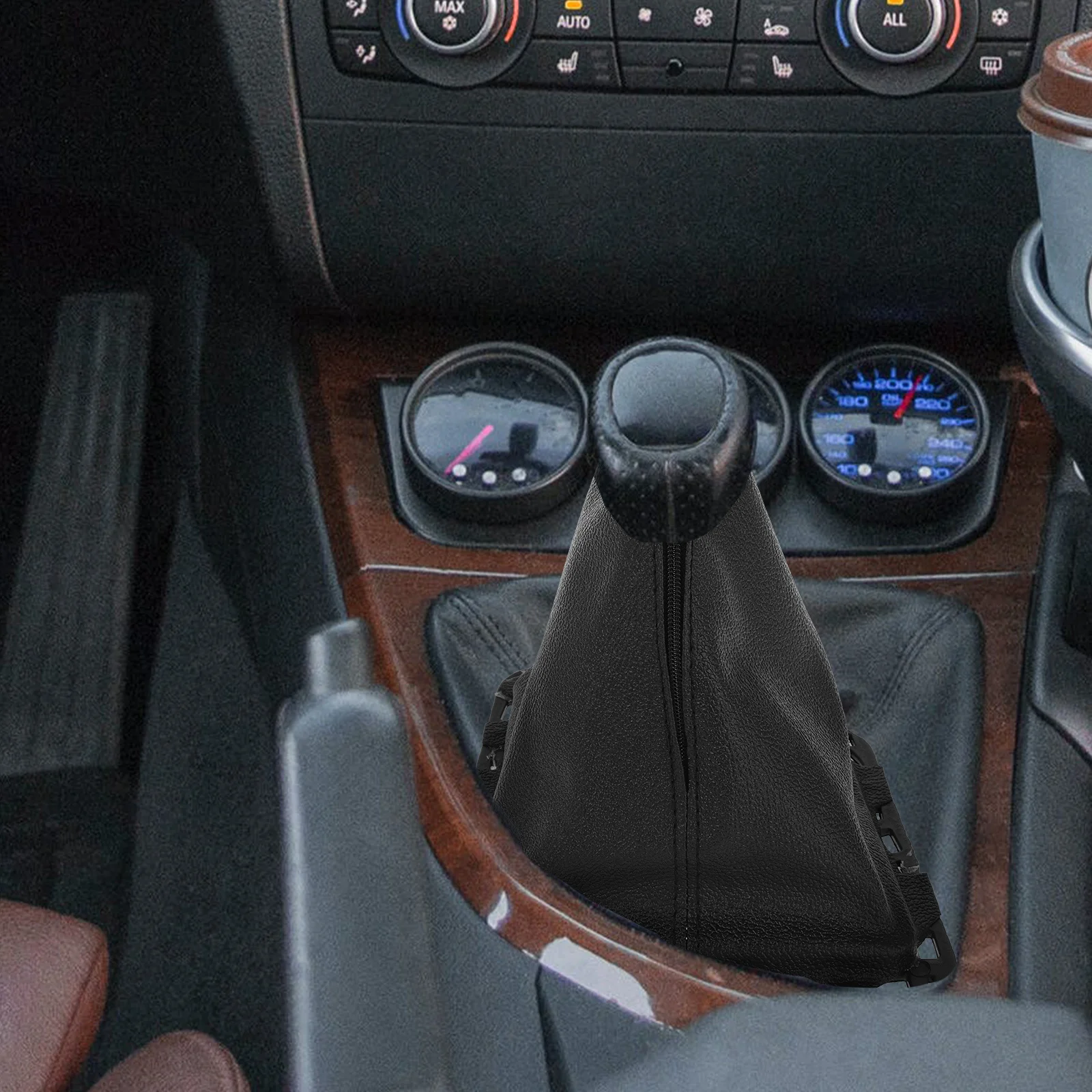 

Car Gear Shift Boot Cover Manual Shifter Boot Anti-Dust Gear Stick Shifter Head Replacement Car Interior Shift Knob Protect