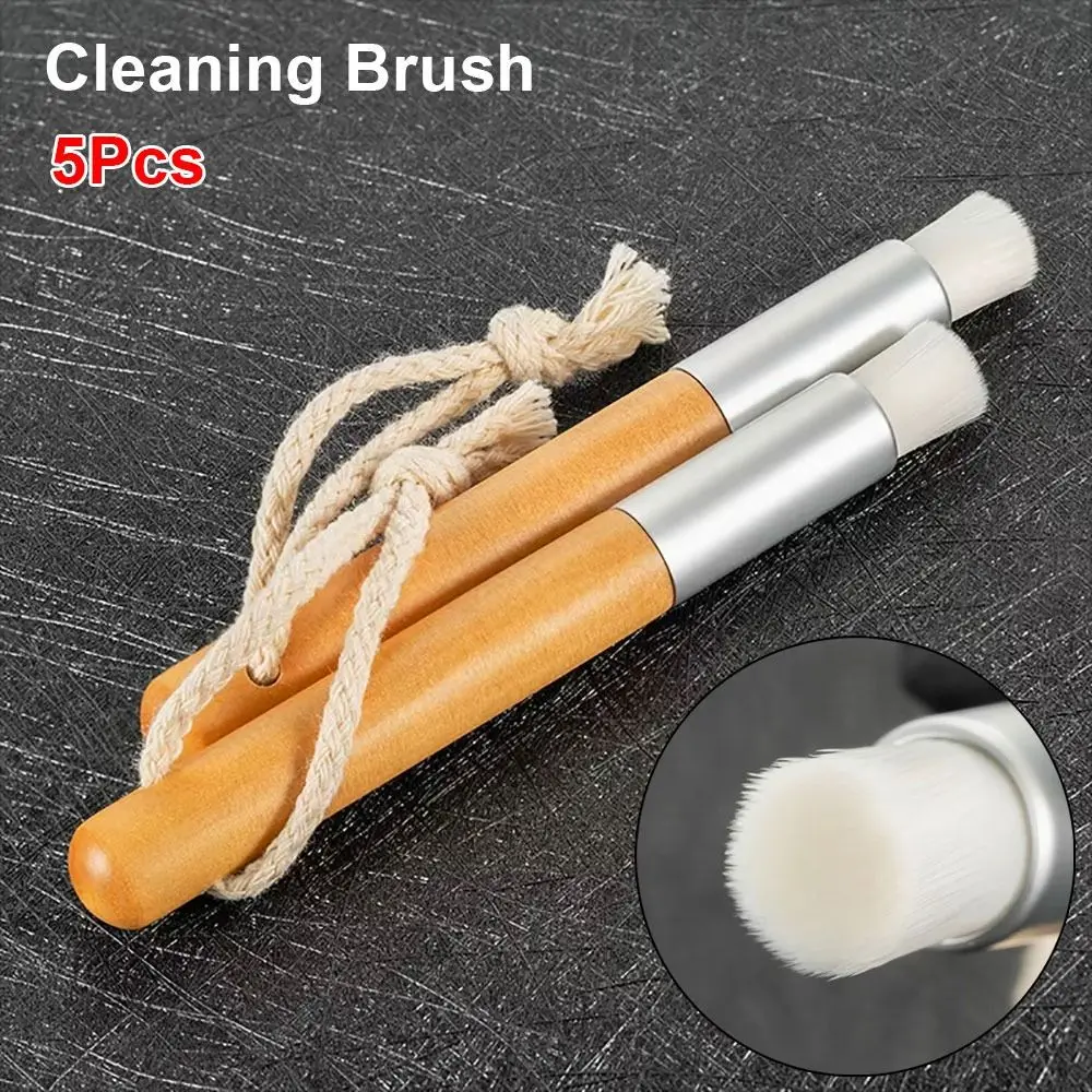 Brosse à nez en bambou, polyvalente, douce, pour le nettoyage des cils, shampoing, outil de nettoyage des points noirs, 1/5 pièces