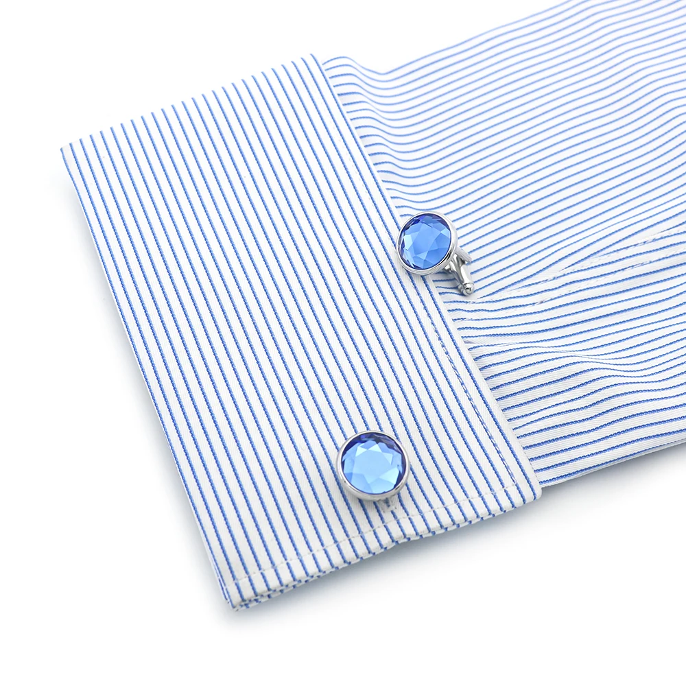 New Arrival Minimalist and Luxurious Style Crystal cutting Design Cufflinks Men\'s Shirt Suit Accessories Wholesale&Retail