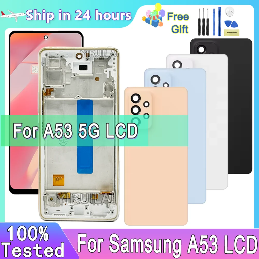 

TFT Tested Display For Samsung A53 5G A536B A536U LCD Display Touch Screen With frame Digitizer Assembly Repair Parts Department