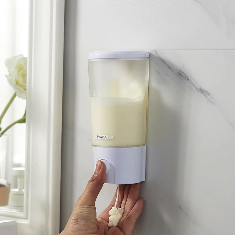 

Soap Dispenser Hotel Hotel Wall-mounted Soap Dispenser Single-head Shower Gel Box Leak-proof Hand Sanitizer Bottle
