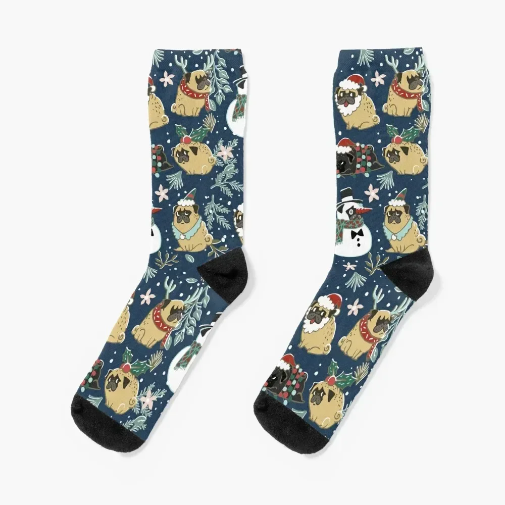 Christmas Pugs Socks Argentina Hiking boots Girl'S Socks Men's