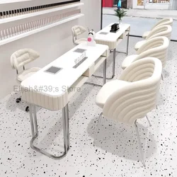 Portable Nail Table Nail Salon Professionals Modern White Manicure Table Dust Collector Mesa De Manicure Nail Furniture MQ50NT