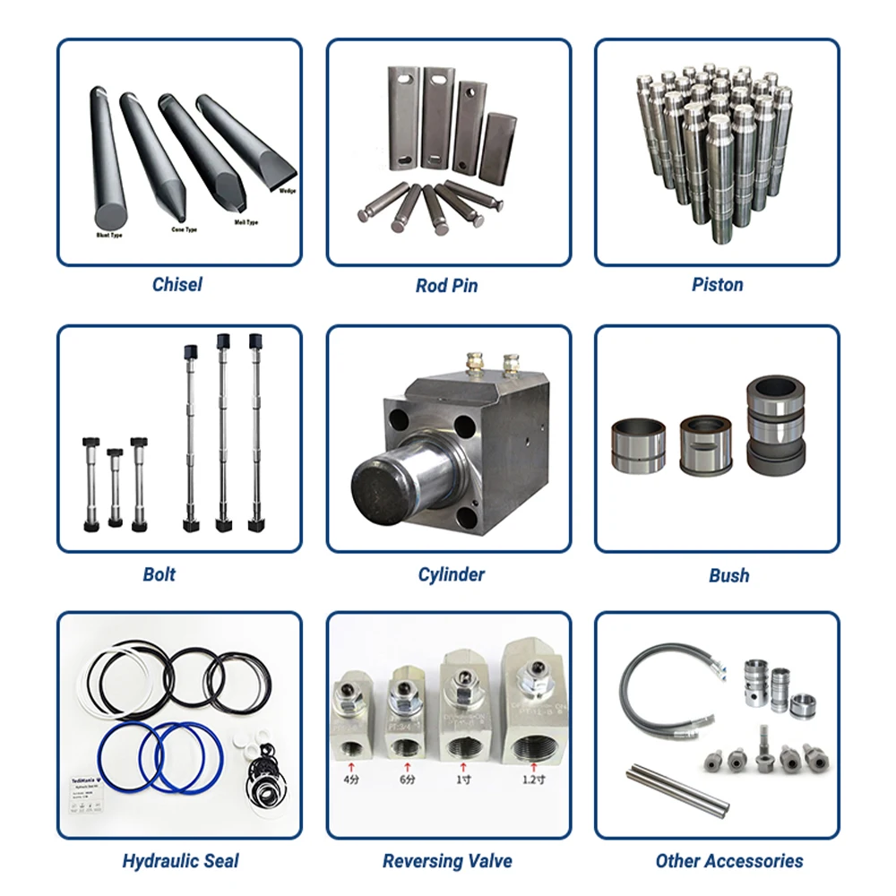 كسارة هيدروليكية عالية الكفاءة HB40G HB50G مطرقة جاك تفكيك جديدة لآلات الهندسة الأساسية لمنجم الحفارة 38-50
