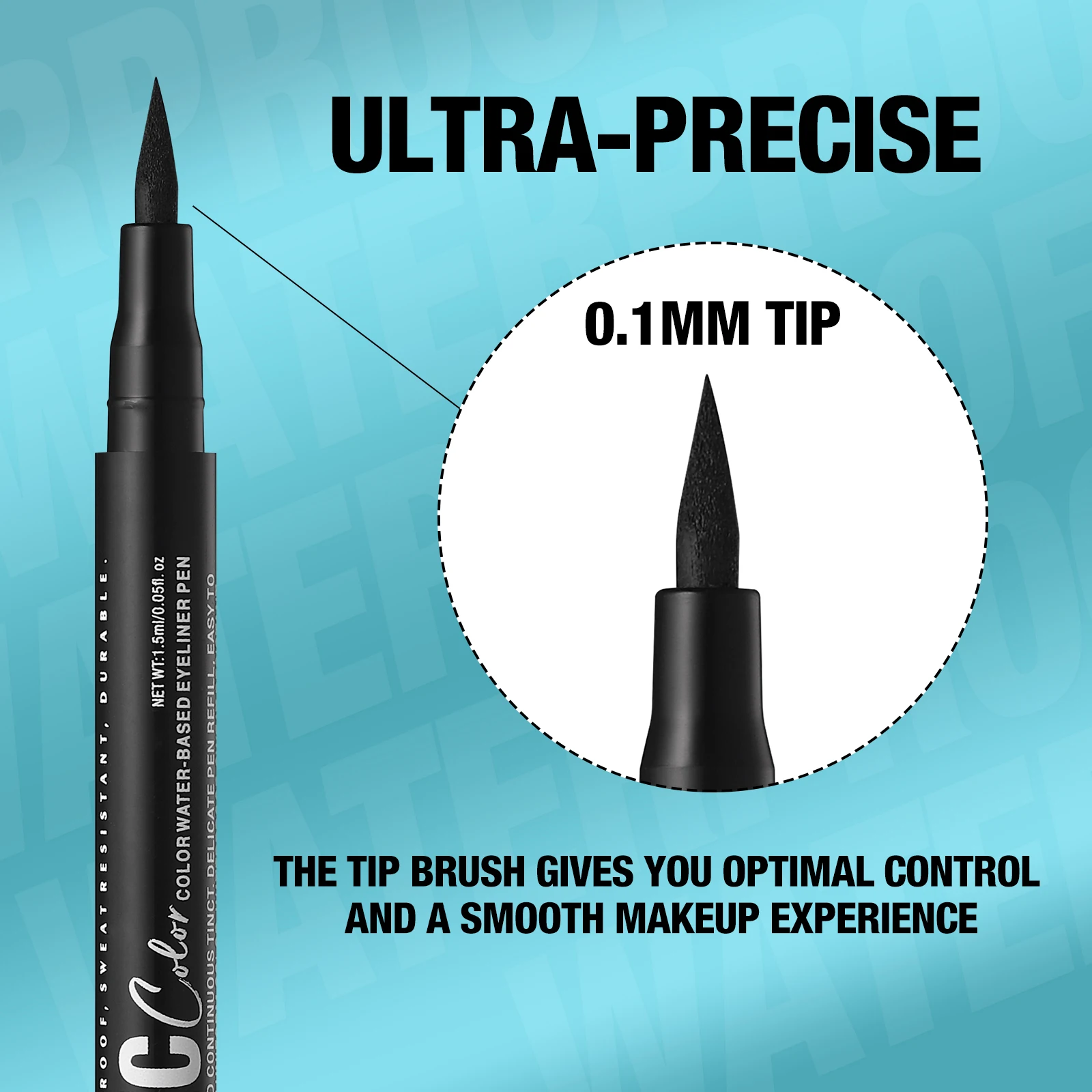 1PC Liquid Eyeliner Pen, Waterproof and Sweat Proof, Non Smudging, Easy to Apply, Creating Perfect Eye Makeup
