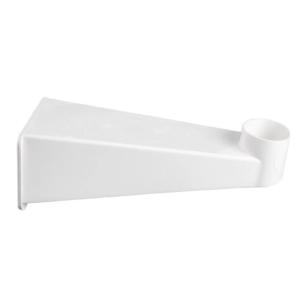 Side Drain Rainwater Bucket in White PVC for Hopper 548x228x174cm For Hard Floor Drain Compatible with 110mm Pipes
