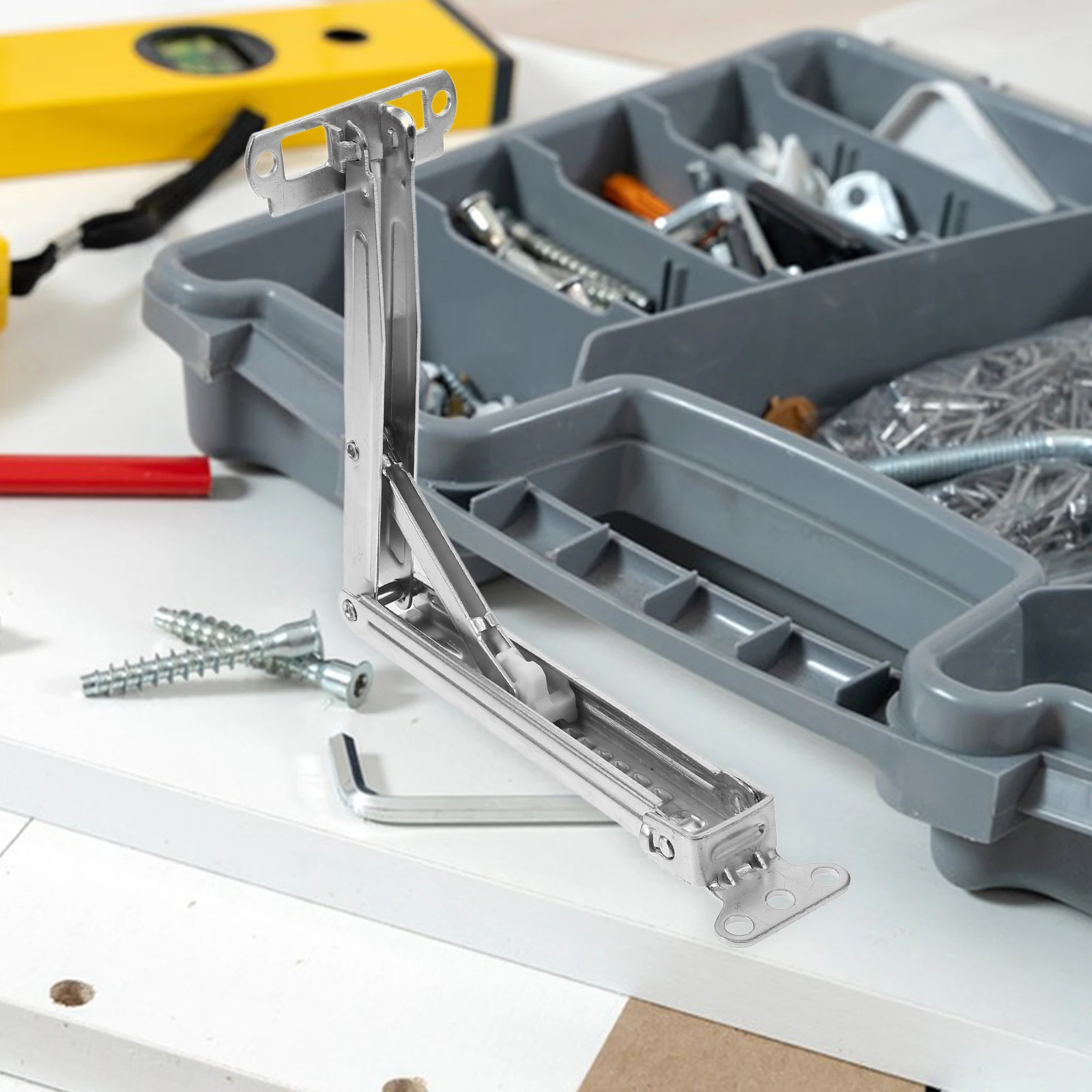 

Blue Zinc 13 Level Hinge Support Bracket for Desk Drawing Table Angle Adjuster Hardware Accessory Toy Box Chest Pcs