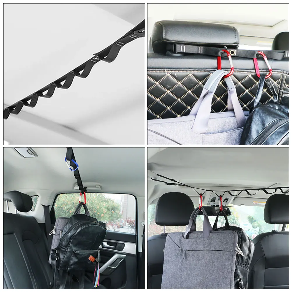 

Car Clothesline Multifunctional Durable Hanging Rope For Bags Umbrellas Trunk Home Travel Retractable Laundry Line Storage