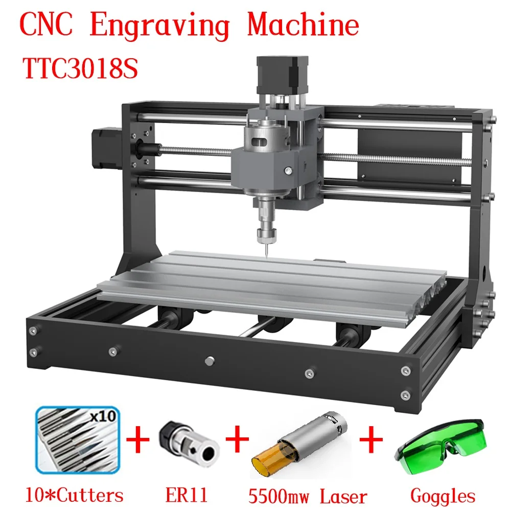 Twotrees TTC3018S 프로 CNC 조각기, GRBL 제어 밀링 라우터, DIY 절단 3 축 PCB PVC 미니 목재 타각기