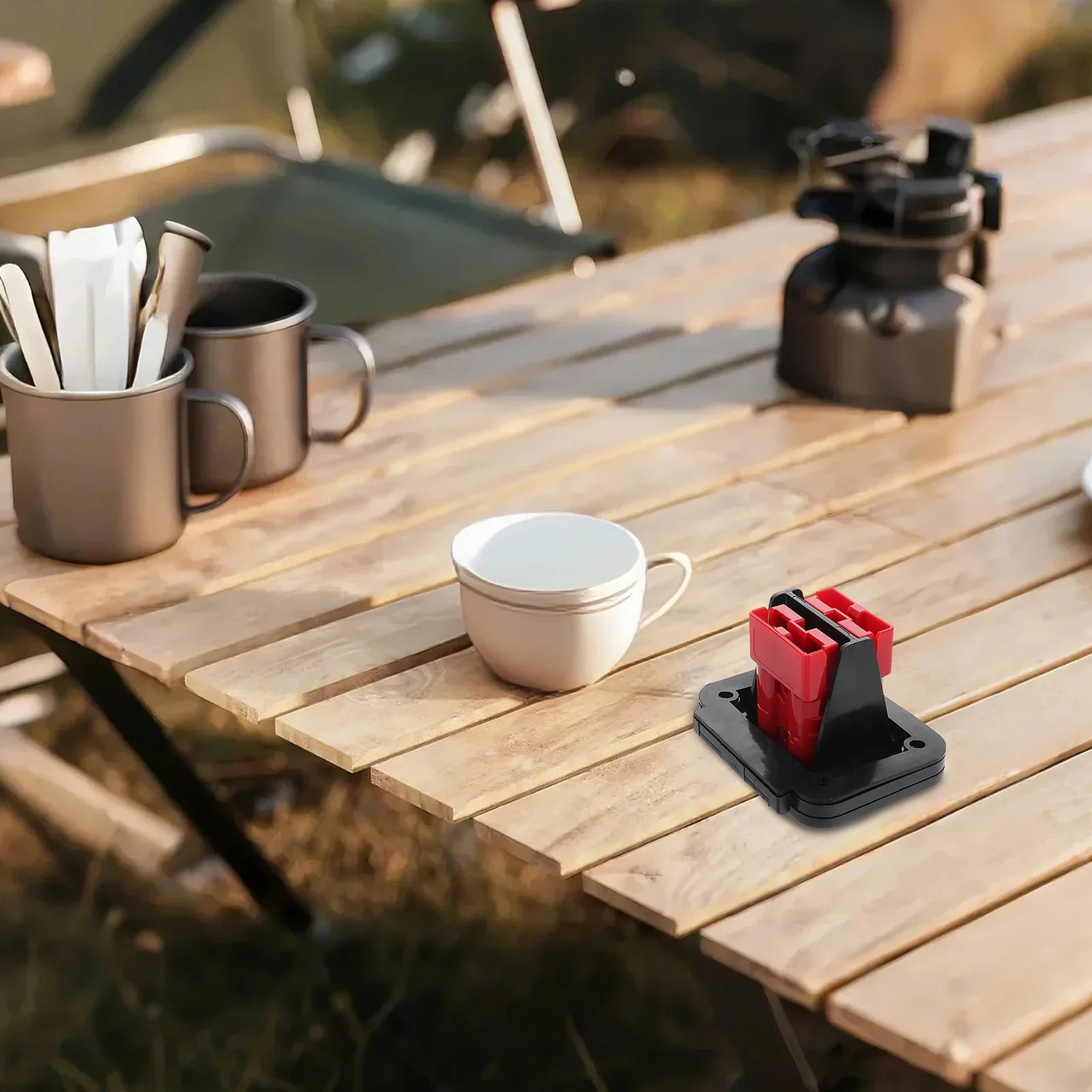 

50amp Quick Disconnect Recessed Plate Flush Mount Socket Panel with Dust Cover Protection for High Power Devices