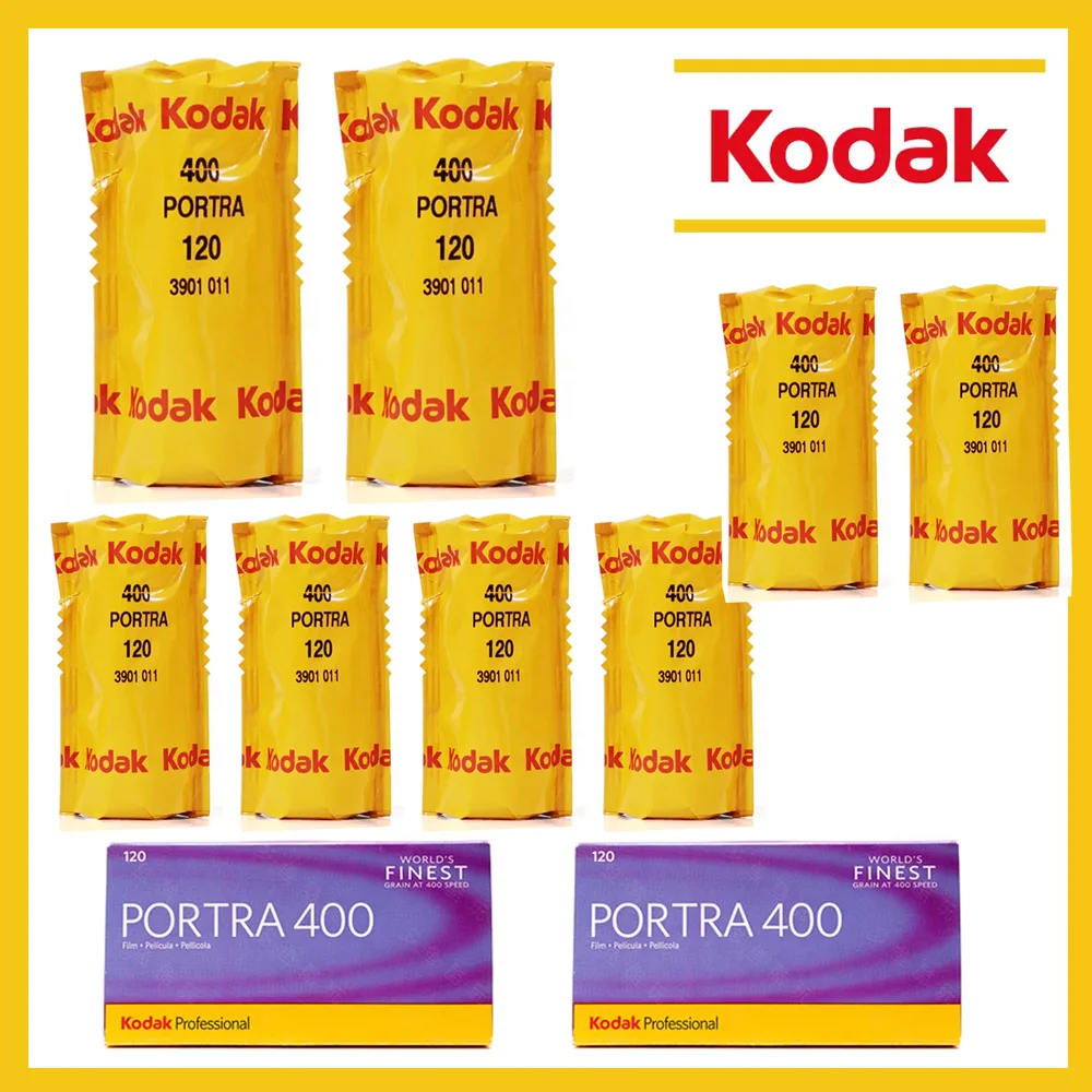 1-10 Roll 120mm Kodak Professional New Packaging Portra 400 Film Color Negative Outdoor Portrait Skin Tone Natural Fine Grained