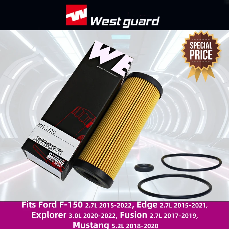 

WESTGUARD Oil Filter For Ford F-150 2.7L 2015-22 Edge 2.7L 2015-21 Explorer 3.0L 2020-22 Fusion 2.7 2017-19 Mustang 5.2 2018-20