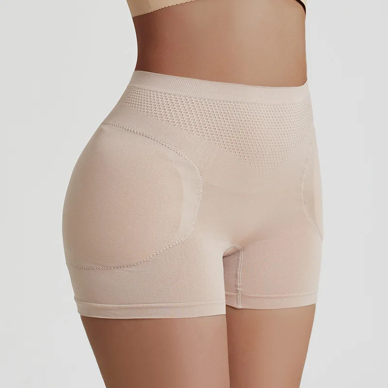 Postpartum flat angle safety underwear with fake buttocks, sponge pad, hip lifting and waist shaping pants