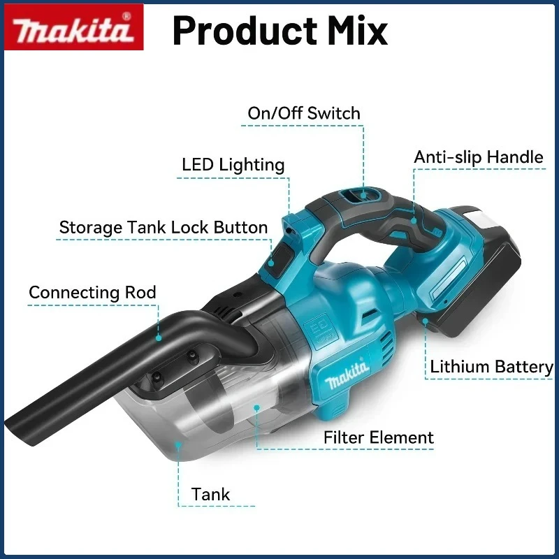 마키타 무선 다기능 먼지 청소 도구 휴대용 핸드헬드 파워 진공 청소기 마키타 배터리용
