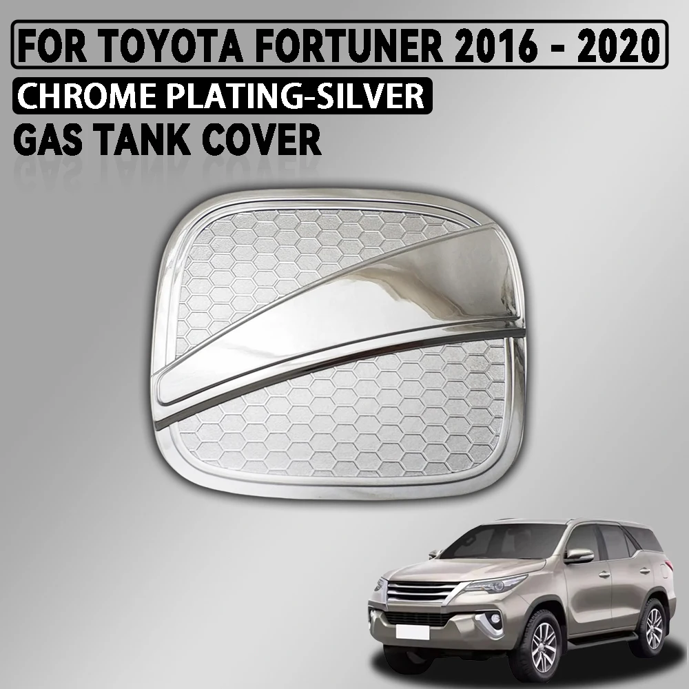 

ABS хромированная серебряная накладка на крышку бензобака автомобиля для Toyota Fortuner 2016-2020 автомобильные аксессуары внешнее украшение
