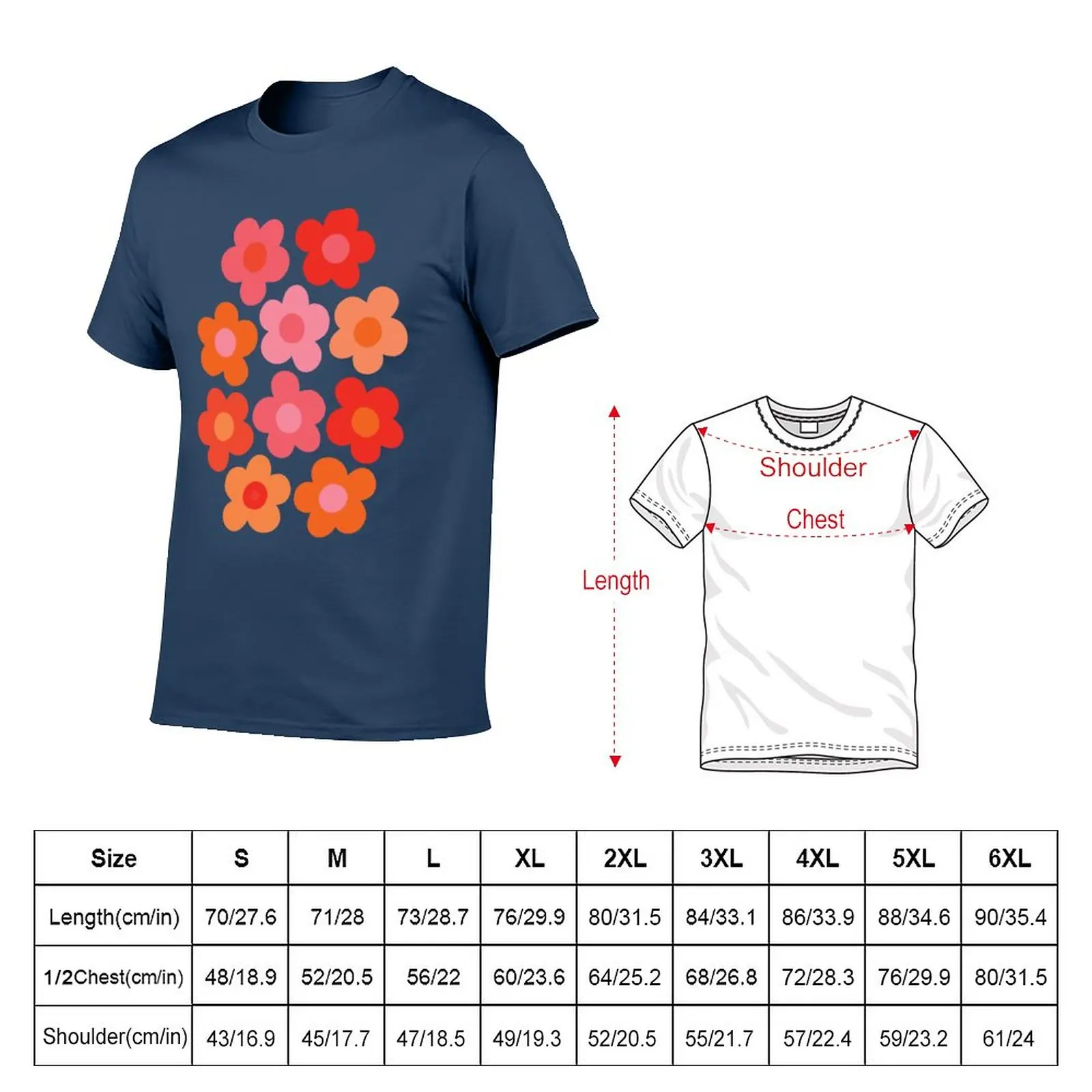 New Flowerfull on Olive (happy boho retro floral pattern) T-Shirt hippie clothes oversized t shirt men