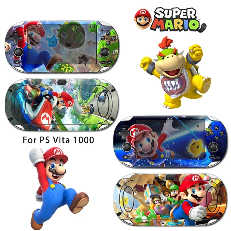 Super Mario Bros Decal Cover Sticker for PS Vita 1000 Frosted Protective Film Design Games Creative Game Machine Stickers Gifts