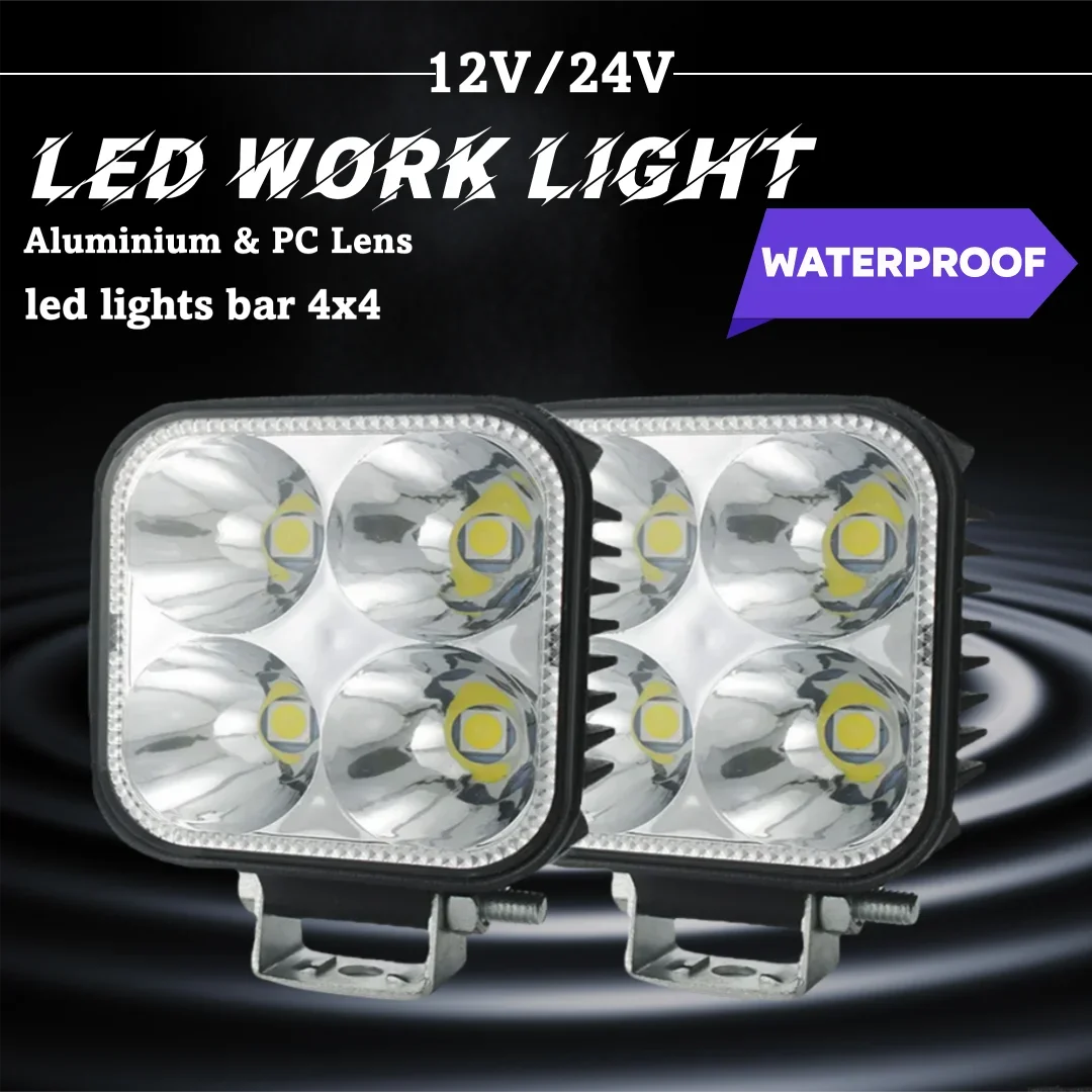 

4 LED Car LED Work Light 9-30V 20W Spot Light, Strobe Flash Mode,Off-Road Driving Lamp for SUV Truck Motorcycle ATV UTV Boat