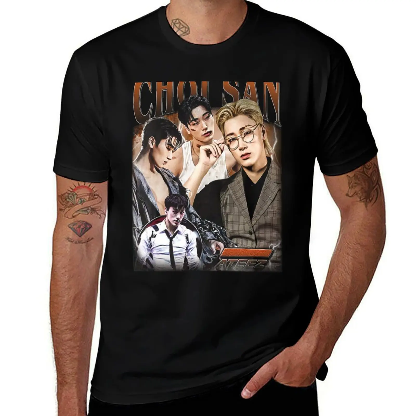 

Choi San Ateez Vintage T-Shirt Holiday Outdoor T-Shirt