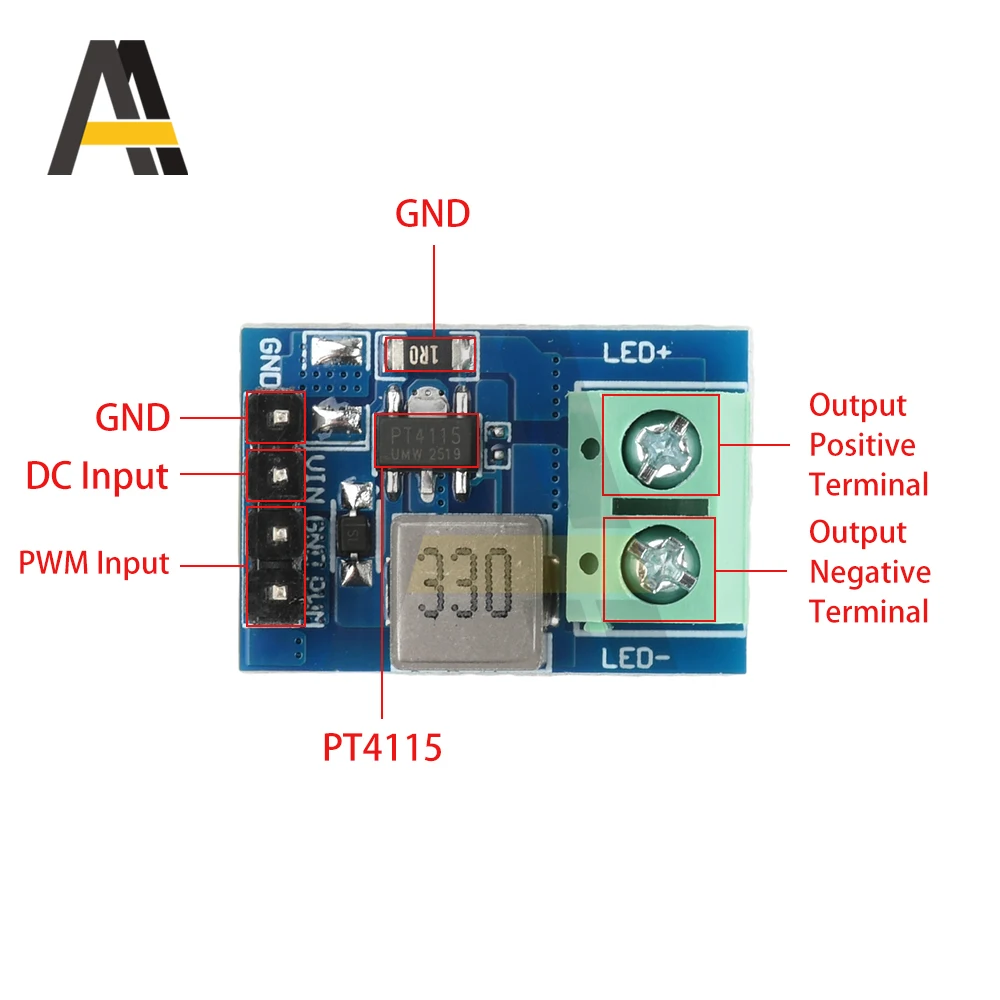 PT4115 1-10S DC 12V PWM controlador atenuador cadena Led unidad de corriente constante módulo de salida fuente de alimentación