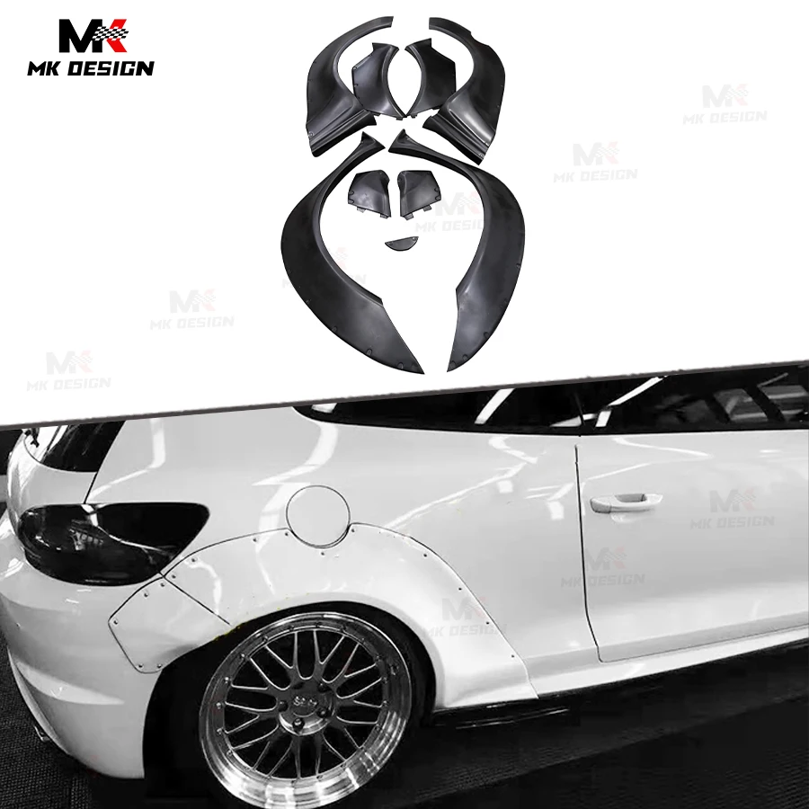 

Fiberglass Wide Body Kit Car Fenders Wheel Arch Eyebrow Trim Spoiler for 2008-2014 Volkswagen Scirocco R Auto Decoration