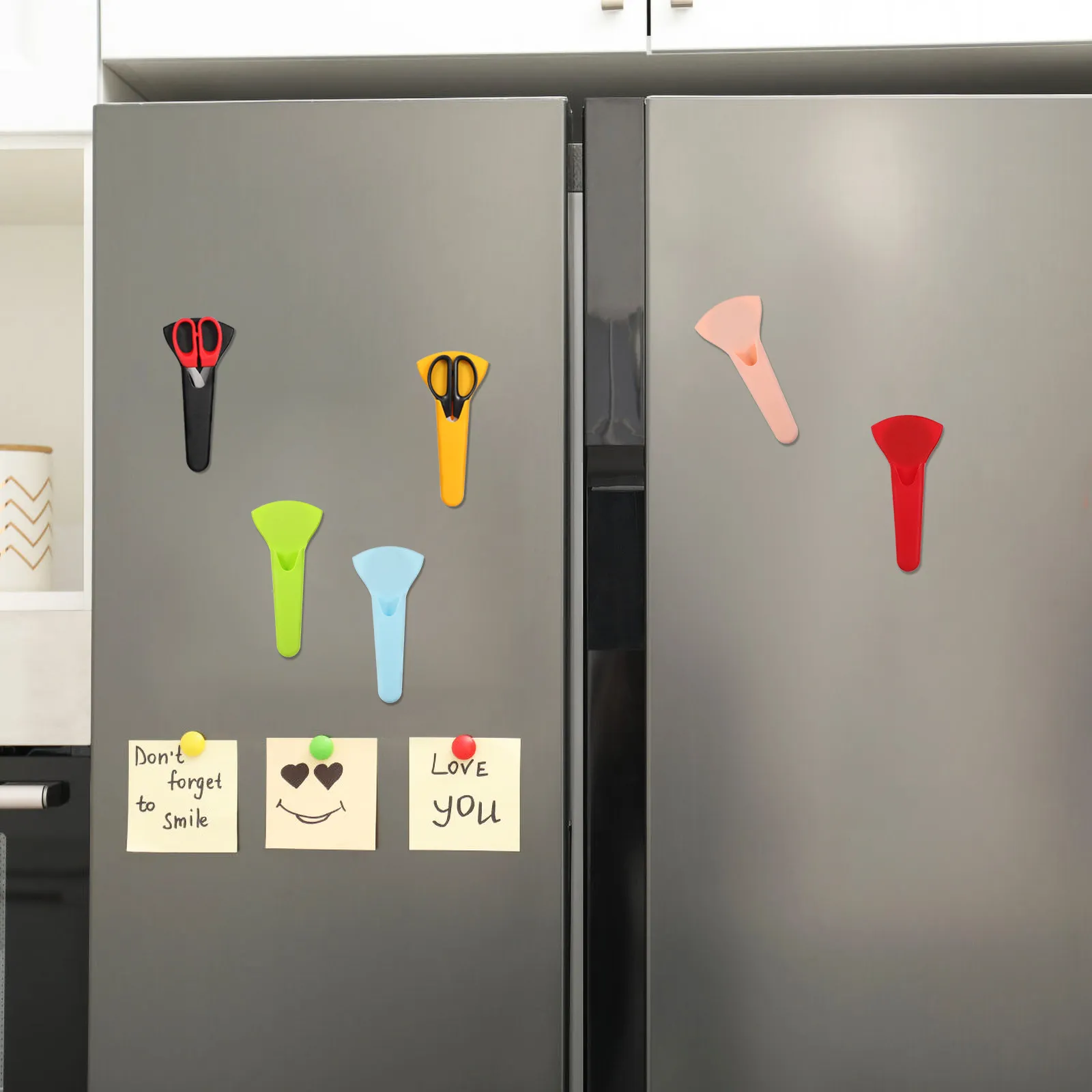 6Pcs Magnetic Kitchen Scissors Covers Protective Shears Cases Safety Scissor Protector Holder for Fridge Haircut Tools
