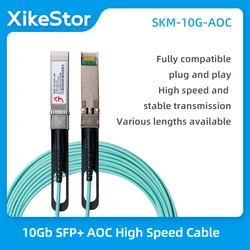 XikeStor 10G AOC Cable 1M 3M 5M 10Gb SFP+ Active Optical SFP Cable(AOC) High Speed Plug and Play