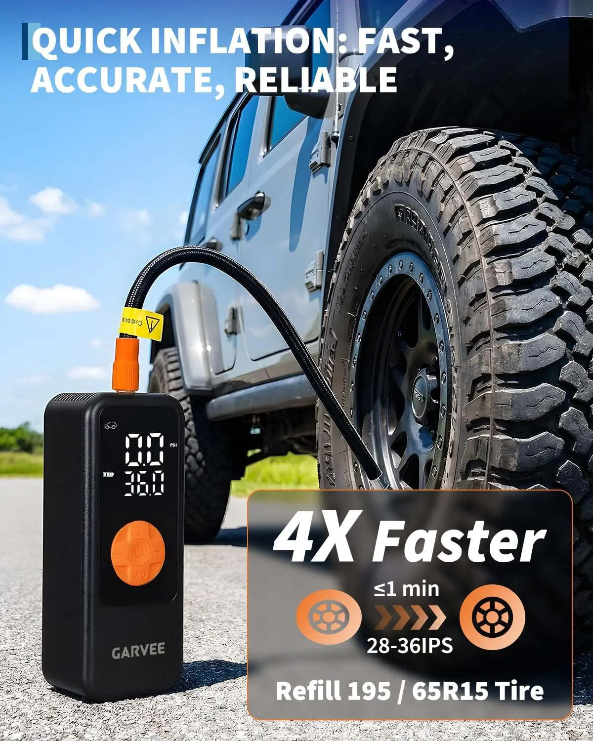 Wireless Portable Car Air Compressor 150PSI Cordless Tire Inflator Pump with Digital Gauge for Car Motorcycle Bike  Bicycle Air Pump Electric Tire Inflator