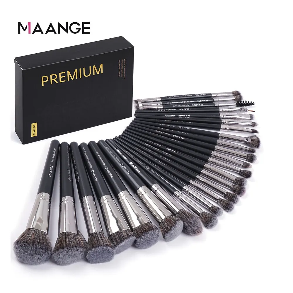 MAANGE-caja de regalo profesional, Kit de brochas de maquillaje de 25 piezas, brochas de belleza para ojos y cara, para base, corrector, sombra de ojos, contorno