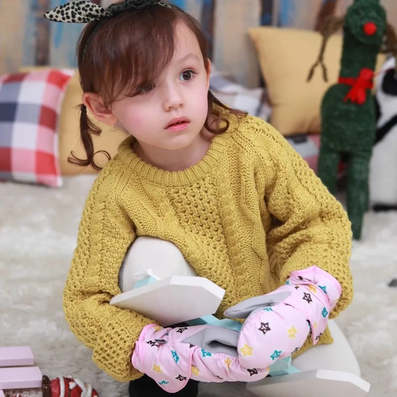 

Children Ski Gloves Keep Kids' Fingers Warm Windproof Plus Velvet Mittens Winter Warm Thick Snowboard Snow Gloves Skiing Mitten