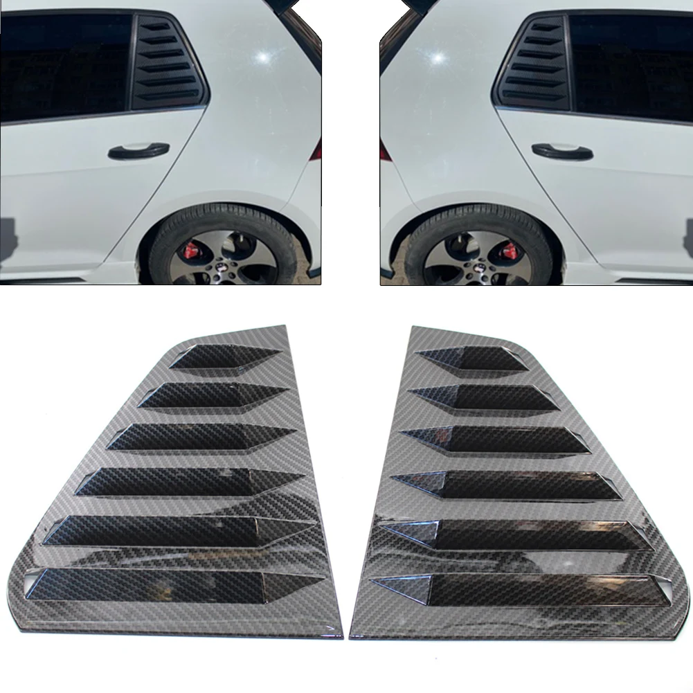 

For Golf MK7 Car Rear Side Window Louver Side Vent Cover For VW Volkswagen Golf 7 2012 2013 2014 2015 2016 2017 2018 2019