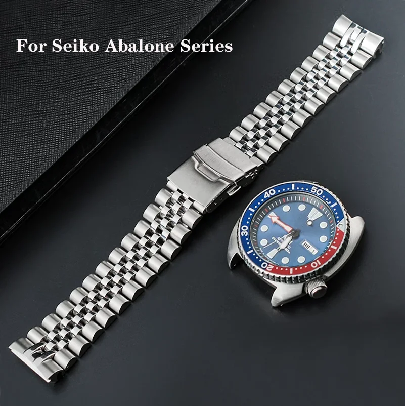 Solid Stainless Watchband For Seiko Abalone Series Turtles Prospex SRPA21 SRP777 SRPC25 SRP773 SRP775 SRP779 Bracelet 22mm Strap