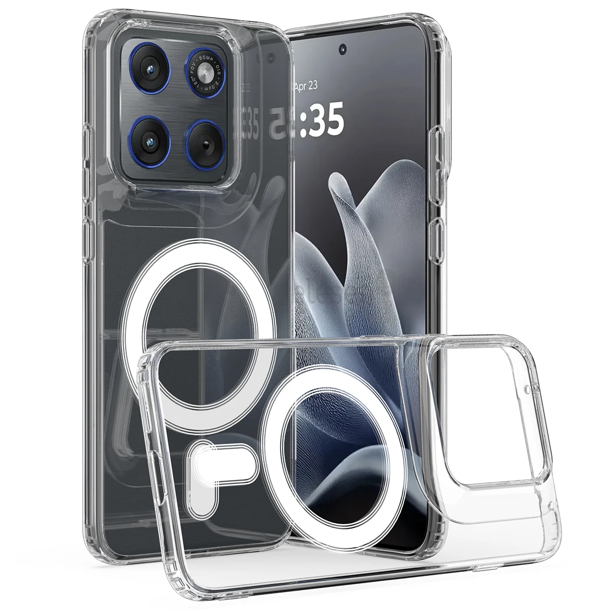 Coque transparente en acrylique magnétique pour Motorola Signature X70 Air Pro, compatible avec Moto Edge 70 Ultra Funda