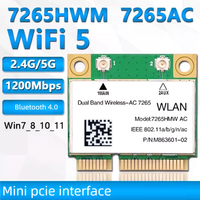 AC7265 7265HMW Network Card Mini PCI‑E Gigabit Dual‑Band for Bluetooth 4.2 Wireless Wifi AC7265