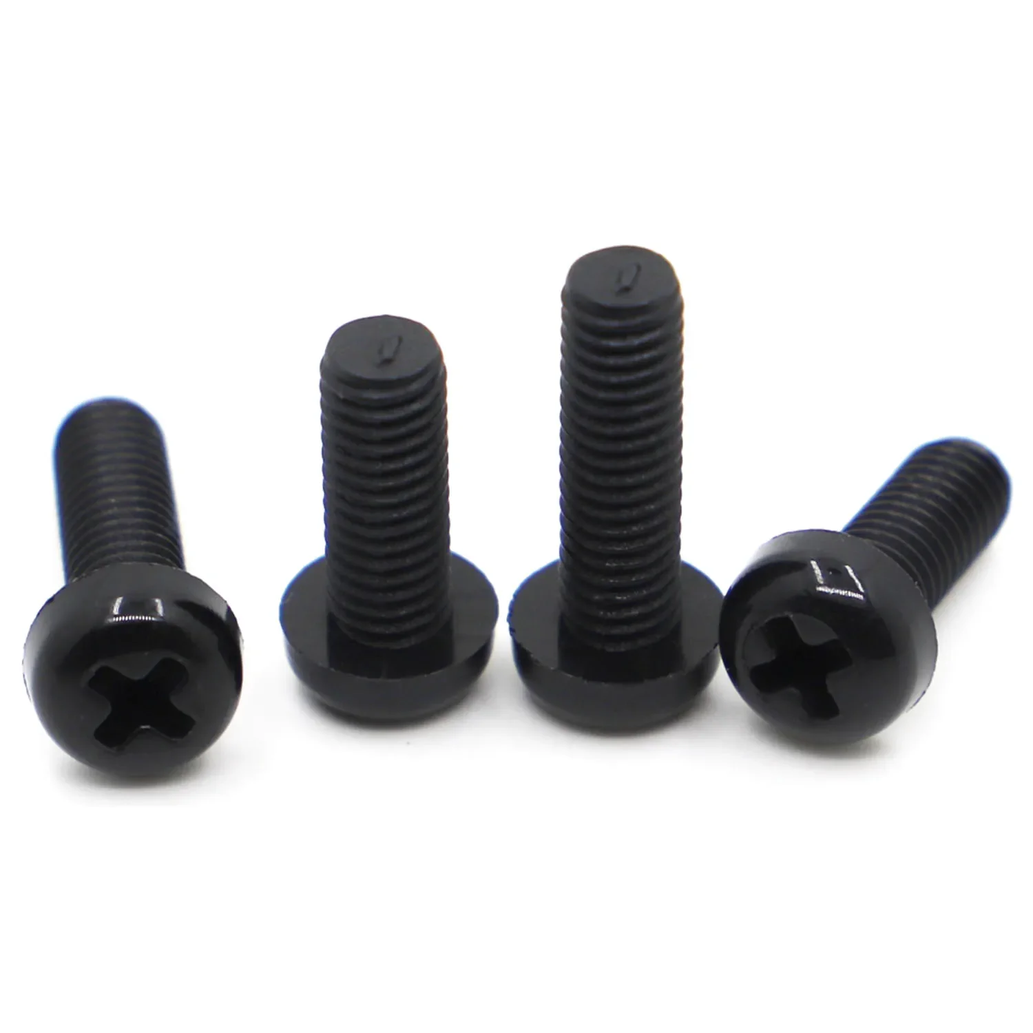 10/20/50pcs M2 M2.5 M3 M4 M5 M6 M8 Diameter 2 2.5 3 4 5 6 8mm Black Nylon Plastic Insulated Cross Phillips Pan Head Bolt Screw