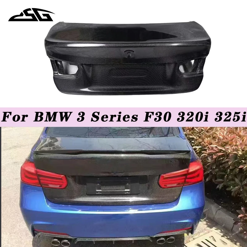 

For BMW 3 Series F30 320i 325i Carbon Fiber Rear Bumper Trunk Deck Boot Lid Tail Gate Cover Body Kit Car Accessories 13-18