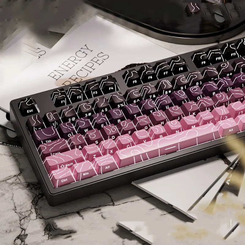 

Contour 4.0 134 клавиши PBT Shine Through Колпачки для клавиш Cherry Profile RGB с подсветкой и боковой печатью для переключателей MX Игровая клавиатура