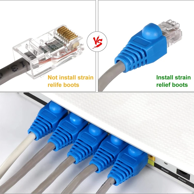 RJ45 Crimp Tool Kit For Cat5 Cat5e Cat6 Modular Plug Connectors, RJ-11, 6P/RJ-12, 8P/RJ-45 Network Crimp Tool