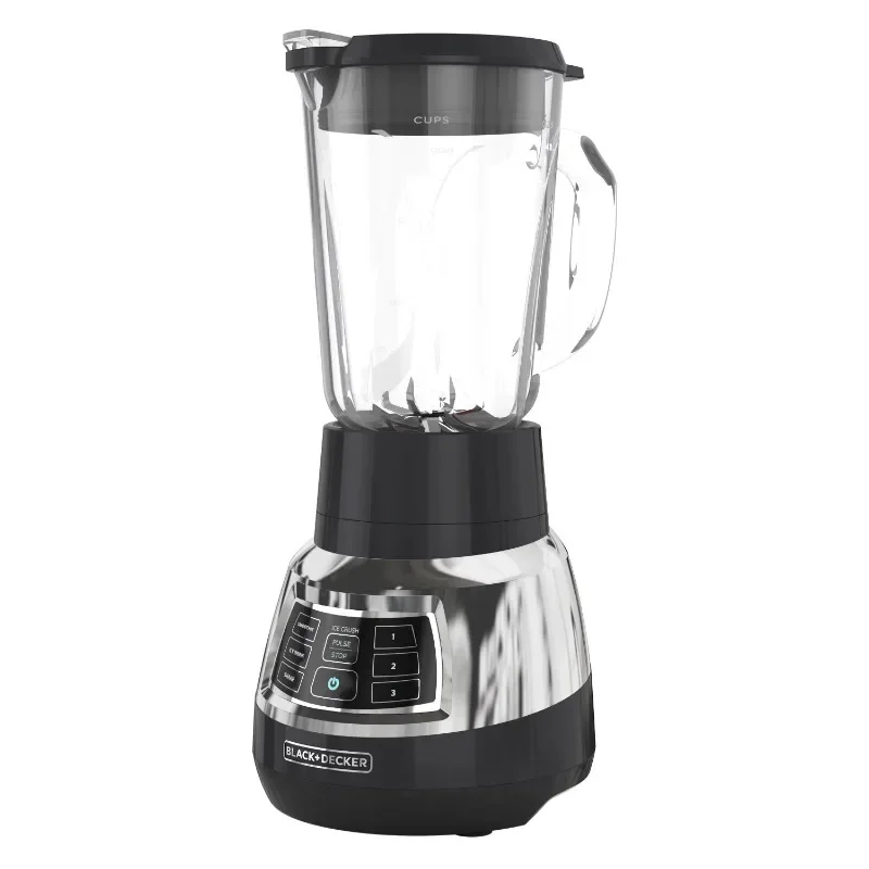 BLACK+DECKER Quiet Blender with Cyclone® Glass JarBL1400DG-P