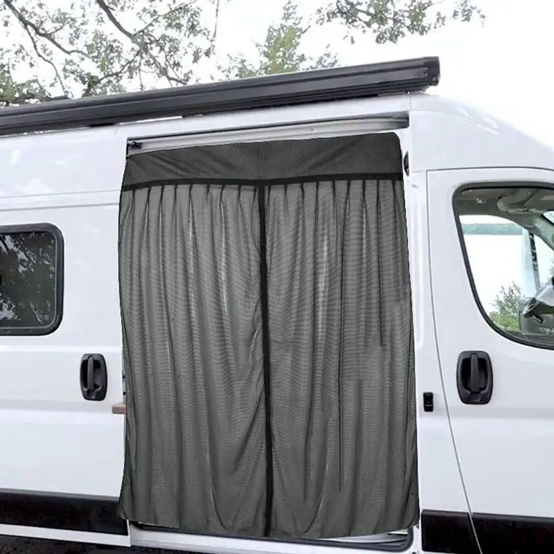 Auto Camping Mesh Sun Shade Breathable RV Mosquito Net RV Door Screen Defender Car Curtains For RV Camping Cars Truck