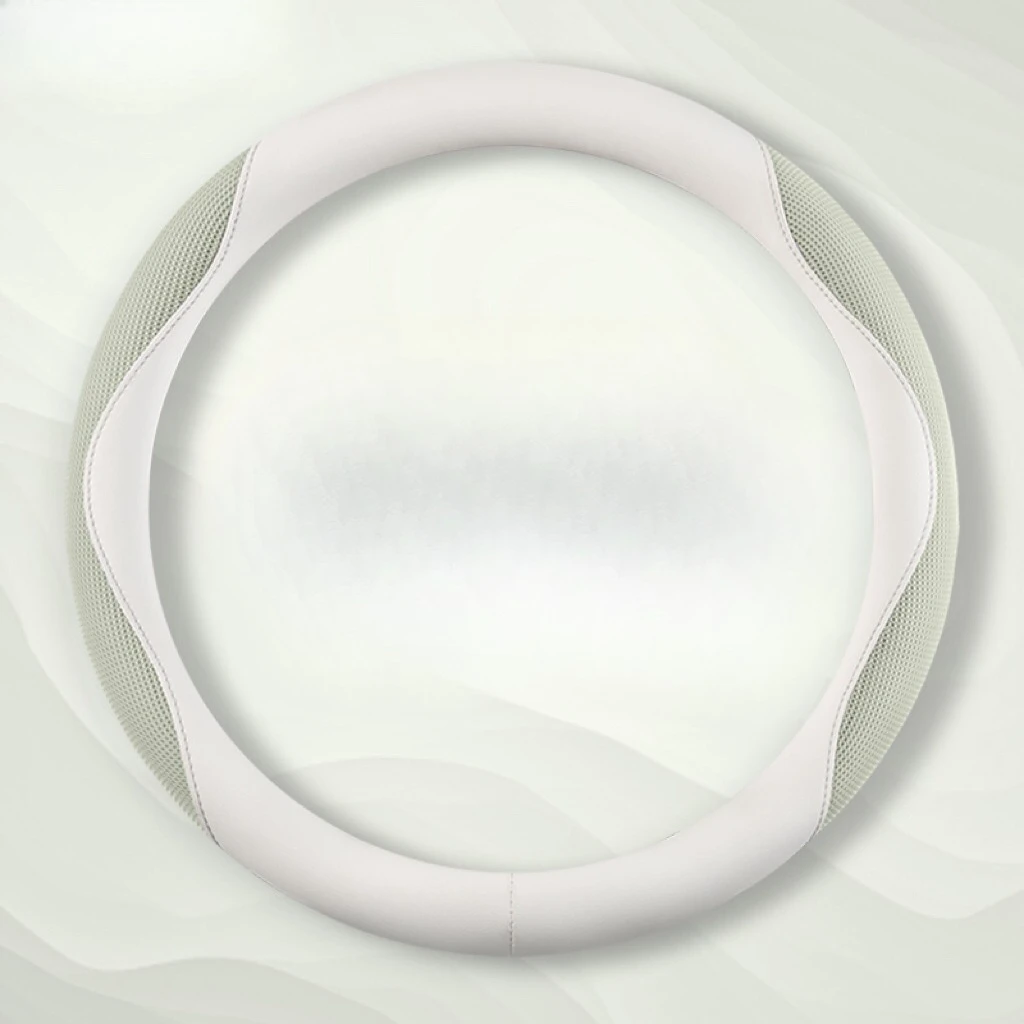 

New ice silk and leather ultra-thin four-season breathable, sweat-absorbing and non-slip personalized car steering wheel cover